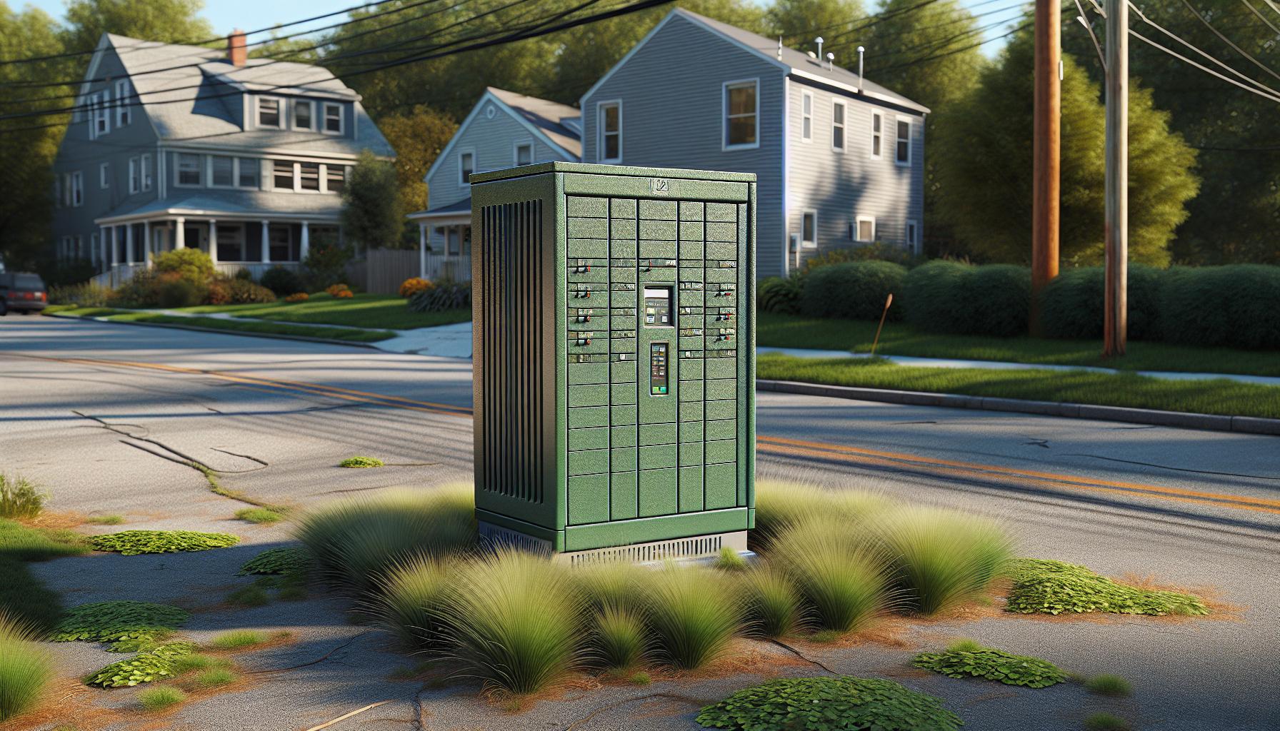 green telecommunications box